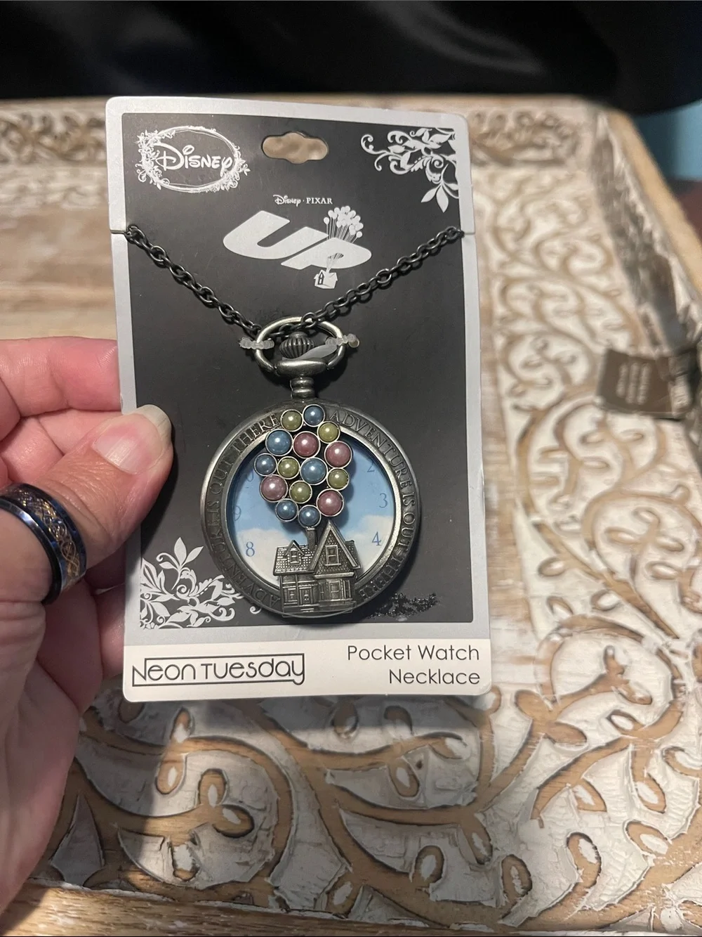 Disney Balloon Pocket Watch Necklace - Blue, Pink, Green, Yellow